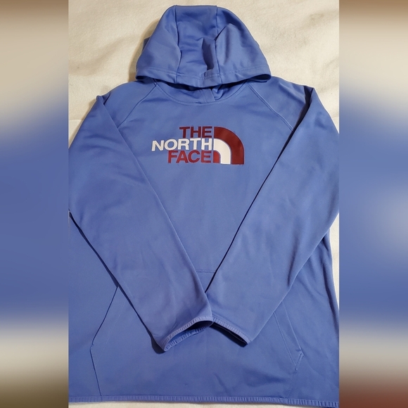 The North Face Tops - The North Face Women's Blue Hoodie With Sleeve Thumb Holes Front Pockets. Sz XL
